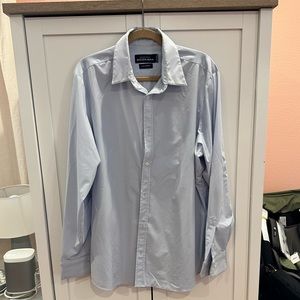 Mizzen + Main, Blue Label Leeward Dress Shirt, Size XL, Standard Fit, Light Blue